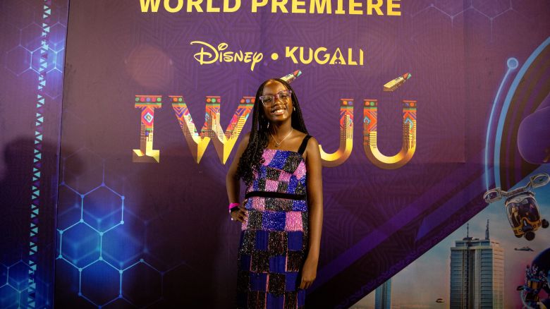 Actress Simisola Gbadamosi poses at the Iwaju World Premiere at the Filmhouse Cinema in Lagos Nigeria on February 27, 2024. (Photo by BENSON IBEABUCHI / AFP) (Photo by BENSON IBEABUCHI/AFP via Getty Images)