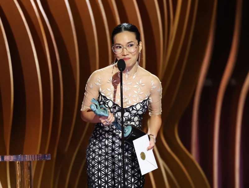 Ali Wong accepts the outstanding performance by a female actor in a television movie or limited series award for 'Beef'