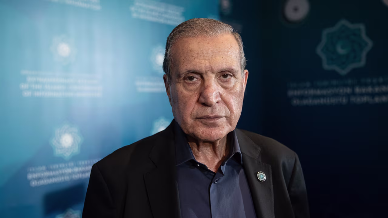 Palestinian Presidency Spokesman Nabil Abu Rudainah poses for a photo during an interview in Istanbul, Turkey on February 24.