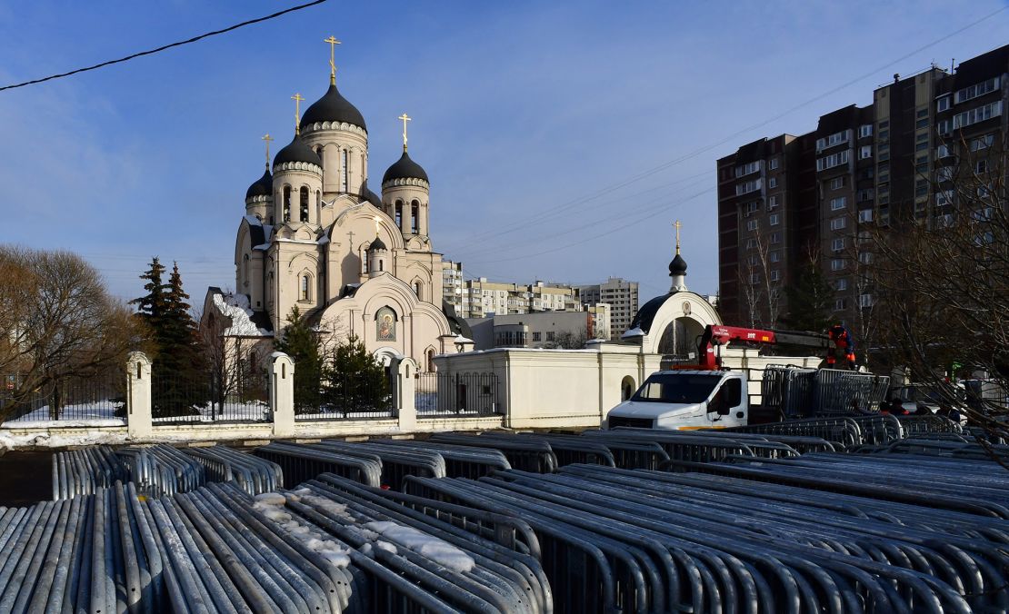 The Church of the Icon of the Mother of God in Moscow, where Navalny's funeral will be held.