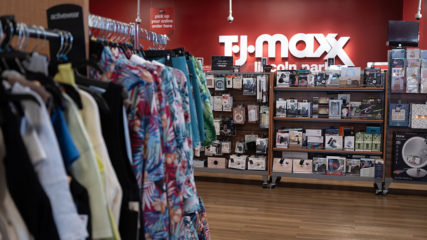 Merchandise is offered for sale at a TJ Maxx store on February 28, 2024 in Chicago, Illinois.