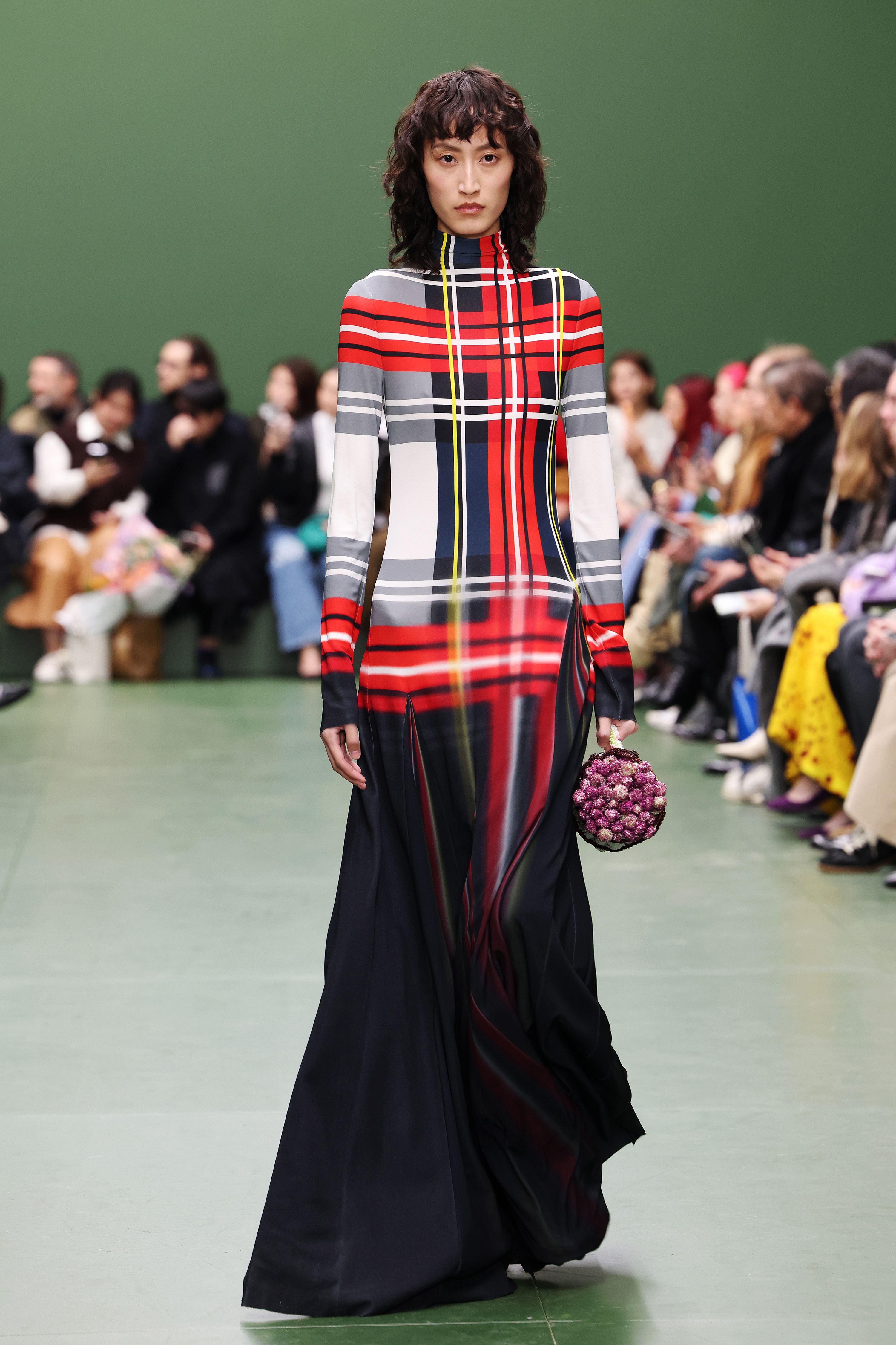 Traditional prints like tartan took on a new form at Loewe.