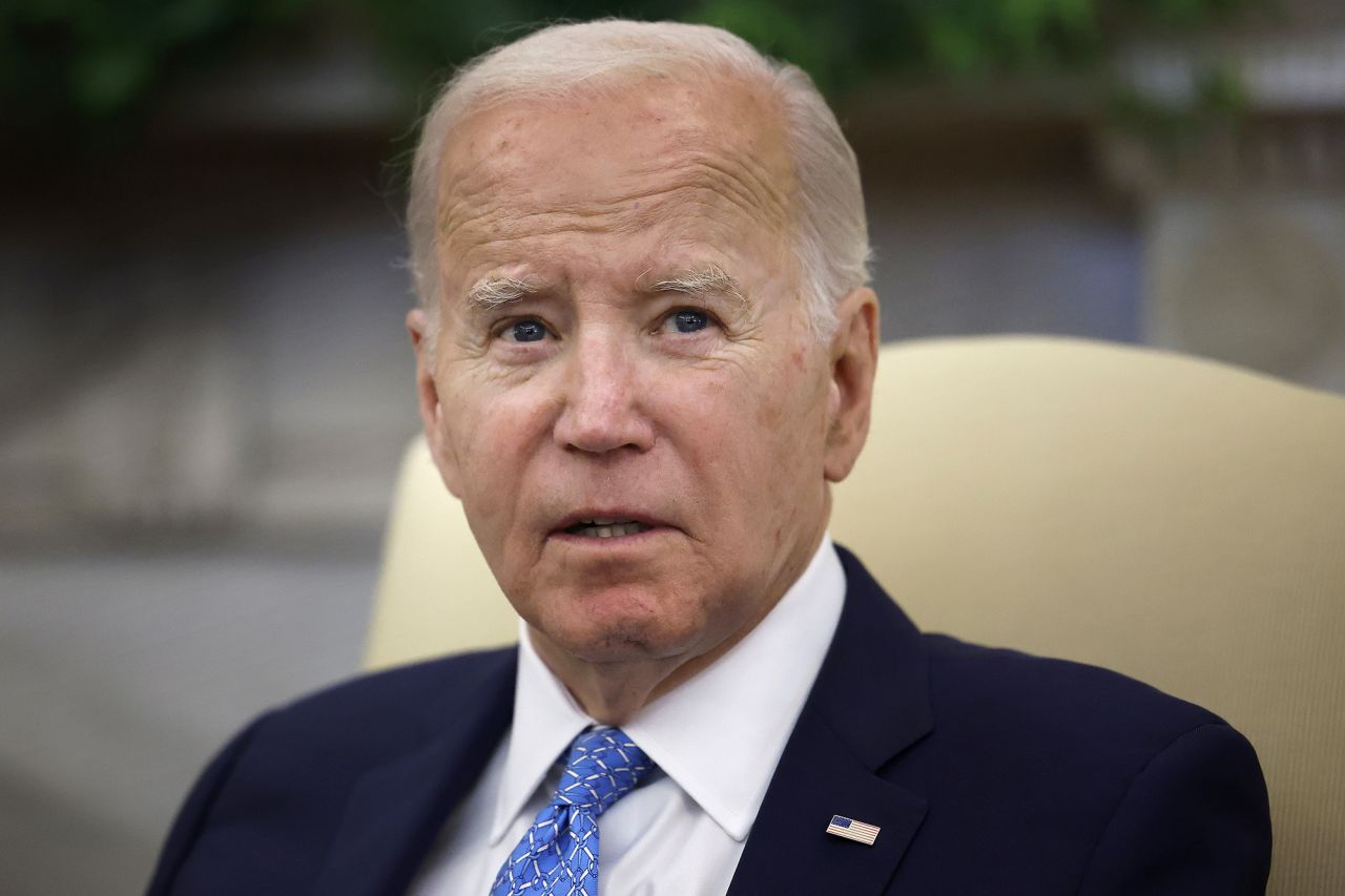 President Joe Biden in the Oval Office at the White House on March 1.