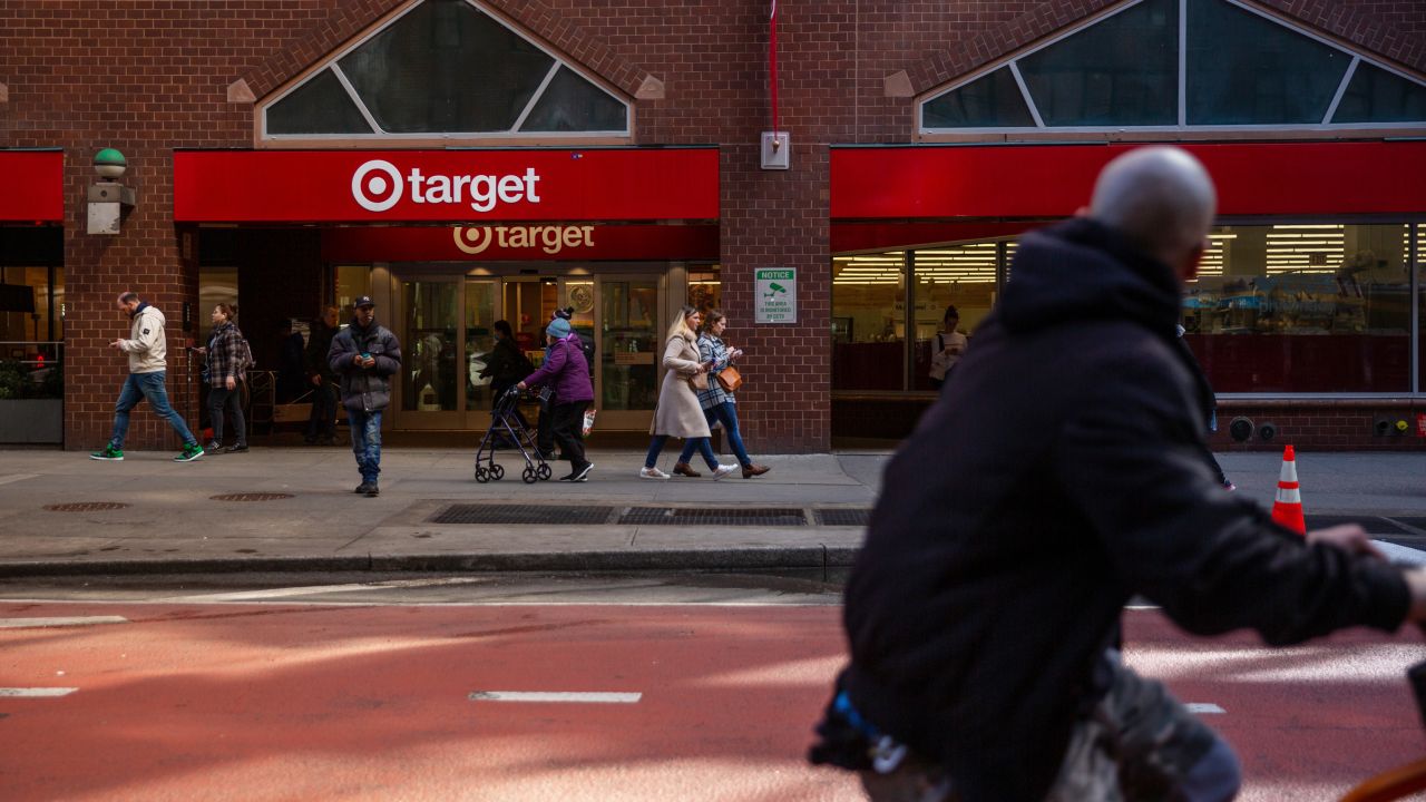 A Target store in New York, US, on Monday, March 4, 2024. Target Corp. is scheduled to release earnings figures on March 5. Photographer: Shelby Knowles/Bloomberg via Getty Images