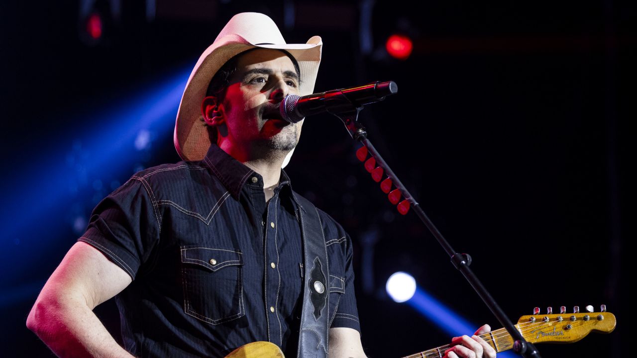 American singer Brad Paisley performs live in concert during his "Son Of The Mountains" World Tour at Hovet on March 5 in Stockholm, Sweden.