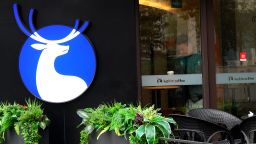 A Luckin Coffee location China. Monday marks the first day it's expanding to the US.