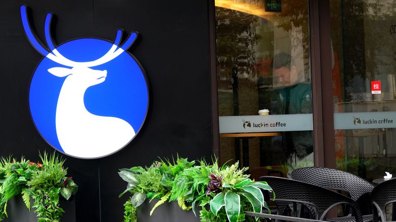 A Luckin Coffee location China. Monday marks the first day it's expanding to the US.