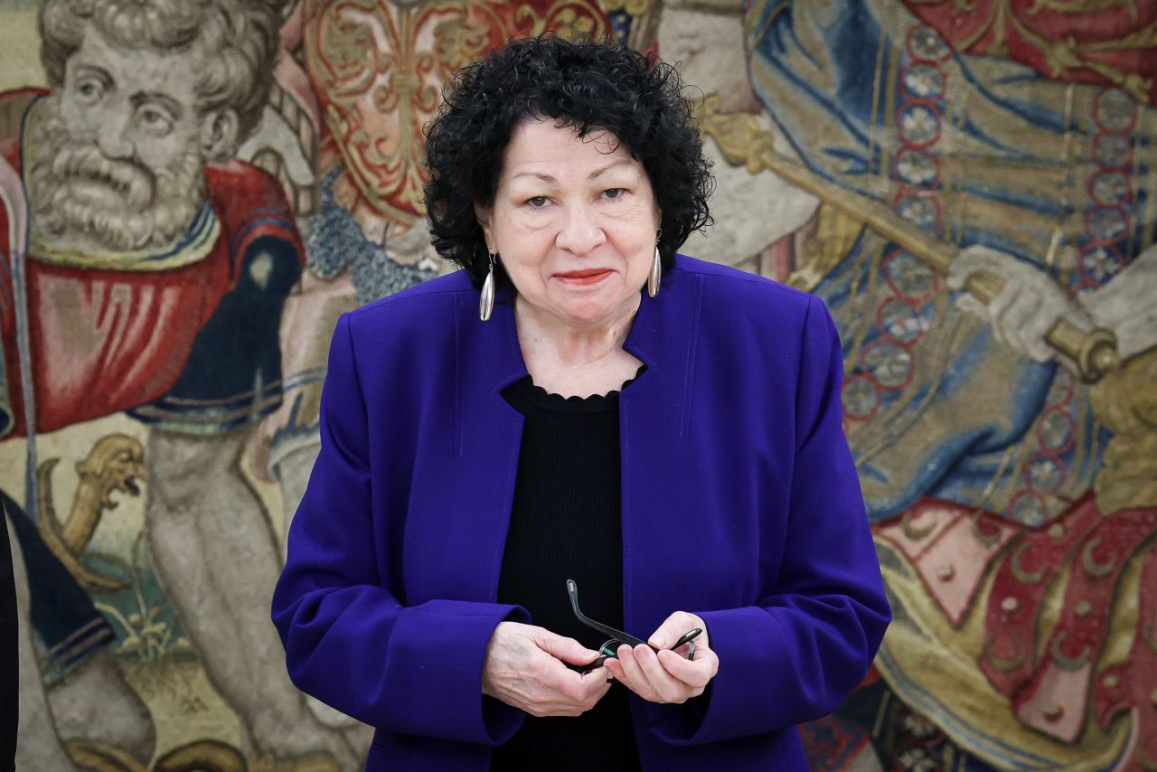 Supreme Court Justice Sonia Sotomayor at Zarzuela Palace in Madrid on March 4.