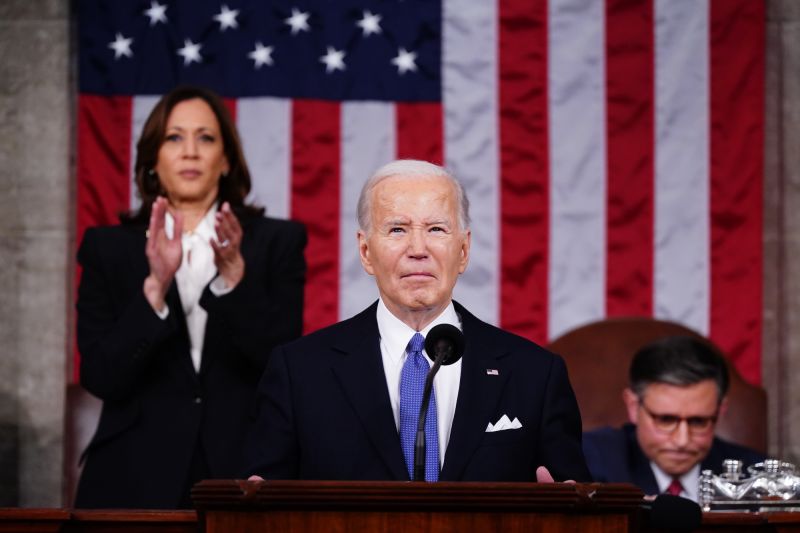 CNN Poll More Than 6 In 10 SOTU Viewers Had A Positive Reaction To   Gettyimages 2059261699 