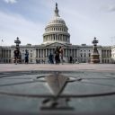 TOPSHOT - The US Capitol in Washington, DC, on March 8, 2024. US senators were racing against the clock March 8 to vote on a package of funding bills for key federal agencies to avert a partial government shutdown ahead of a midnight deadline. The $460 billion package, already passed by the House of Representatives, is expected to get broad support, but lawmakers were yet to lock in a timeline for holding a vote, amid Republican infighting over spending cuts. (Photo by ANDREW CABALLERO-REYNOLDS / AFP) (Photo by ANDREW CABALLERO-REYNOLDS/AFP via Getty Images)