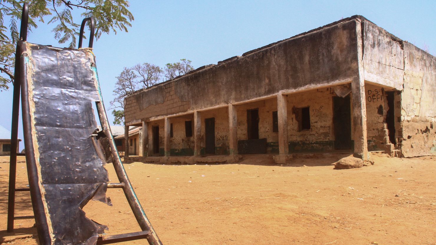The school in Kuririga, pictured on March 8, 2024, where more than 250 pupils were kidnapped by gunmen.