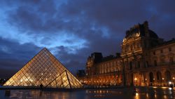 PARIS, FRANCE - MARCH 05: The Louvre museum is pictured at dusk on March 05, 2024 in Paris, France. (Photo by Pascal Le Segretain/Getty Images)