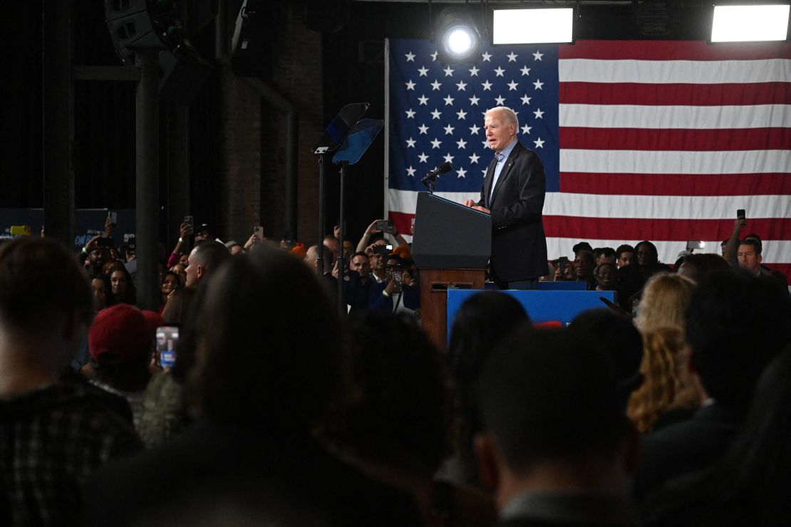 President Joe Biden speaks during a campaign event in Atlanta on March 9, 2024.