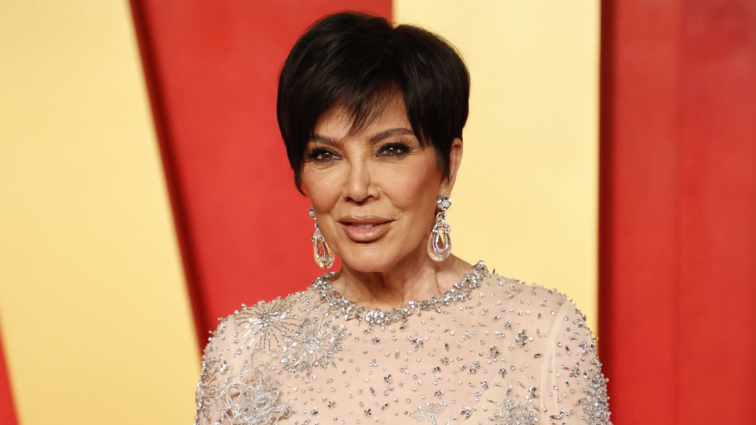 Media personality Kris Jenner attends the Vanity Fair Oscars Party at the Wallis Annenberg Center for the Performing Arts in Beverly Hills, California, on March 10, 2024.