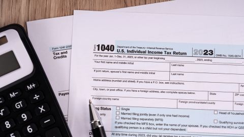1040 US Individual Income Tax Return Form