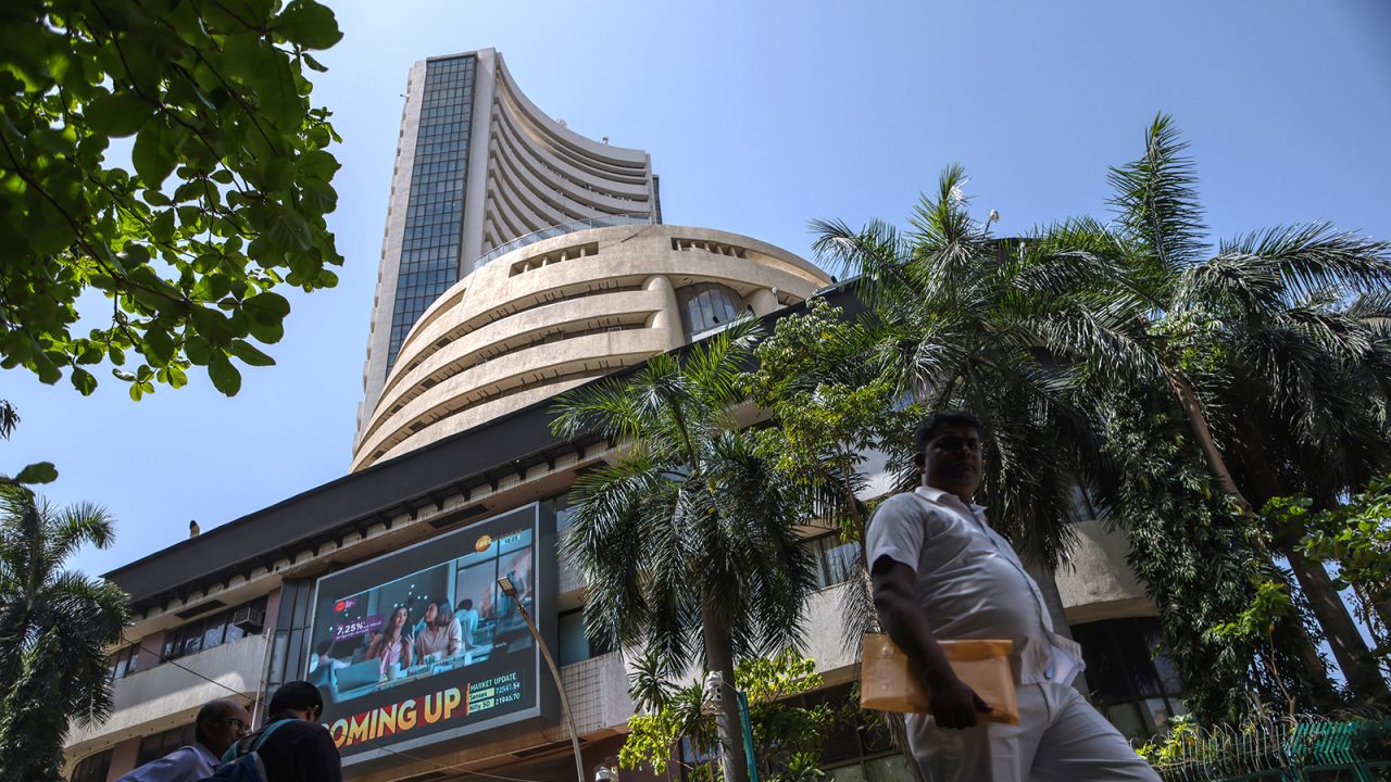 The Bombay Stock Exchange (BSE) building in Mumbai, India, on Friday, March 15, 2024.