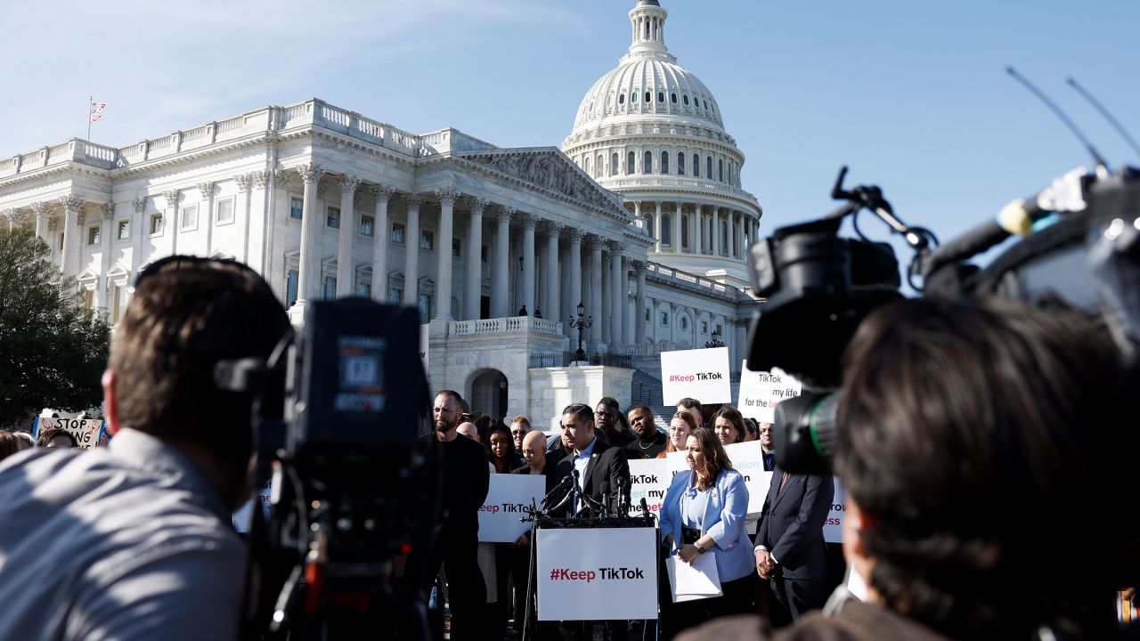Rep. Robert Garcia speaks at a news conference on TikTok on March 12 in Washington, DC.