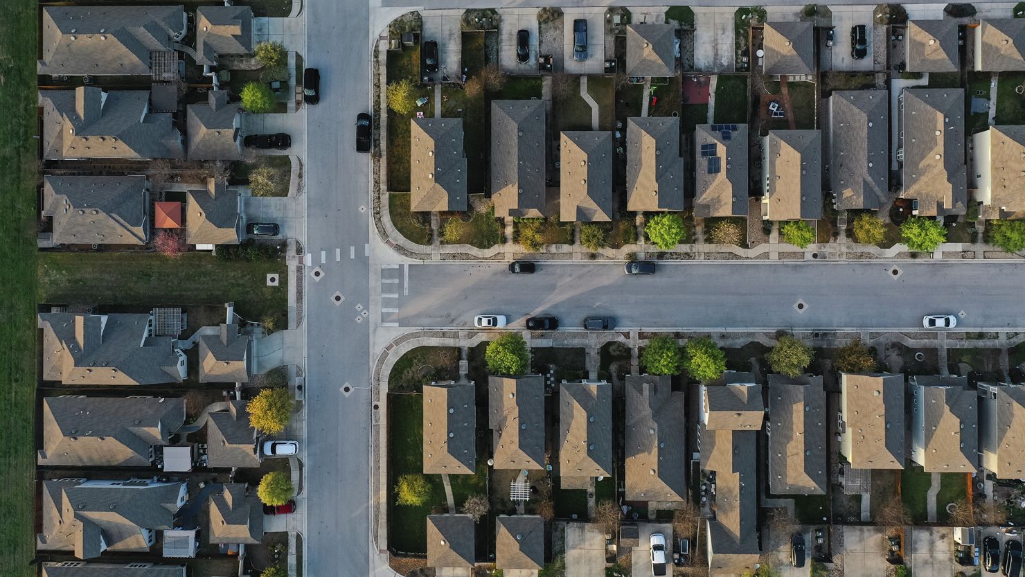 Single-family homes in a residential neighborhood in San Marcos, Texas, US, on Tuesday, March 12, 2024. As mortgage rates remain elevated, adding fuel to one of the most unaffordable housing markets in decades, ARMs have gained traction.