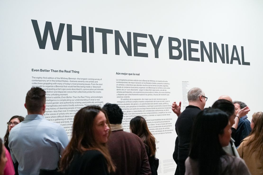 The 81st edition of the Whitney Biennial, “Even Better Than the Real Thing,” opens to the public on March 20.