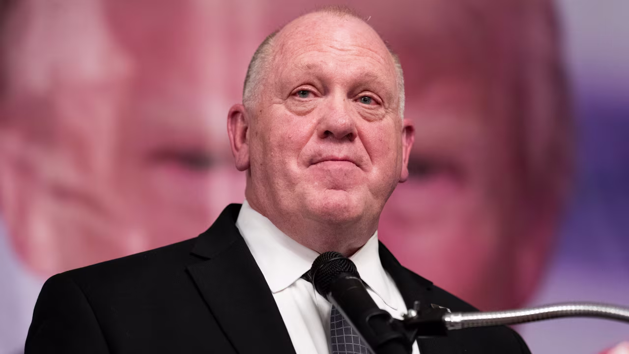 Tom Homan speaks at the Columbiana County Lincoln Day Dinner in Salem, Ohio, on March 15.