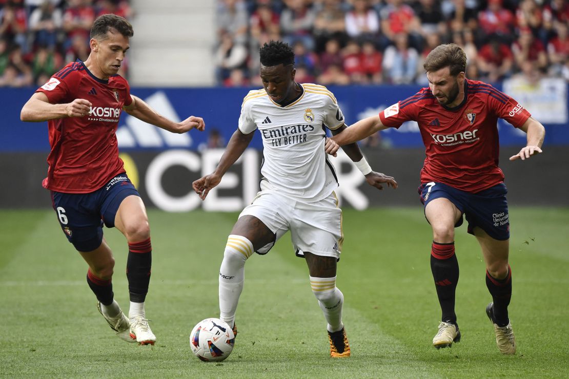 Real Madrid won the clash against Osasuna 4-2 with Vinícius scoring two goals.