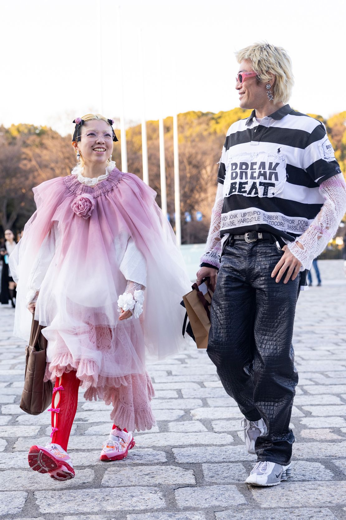 Guests in eye-catching looks on the fourth day of Tokyo Fashion Week.