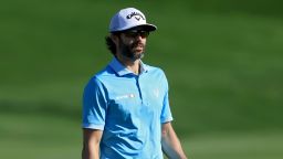 PONTE VEDRA BEACH, FLORIDA - MARCH 14: Adam Hadwin of Canada walks to the fourth green during the first round of THE PLAYERS Championship on the Stadium Course at TPC Sawgrass on March 14, 2024 in Ponte Vedra Beach, Florida. (Photo by Sam Greenwood/Getty Images)