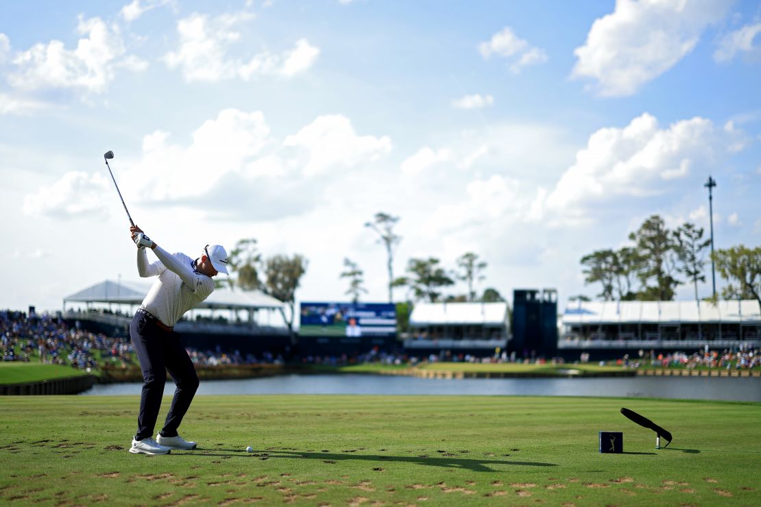 Silverman got his first taste of the iconic 17th hole at the TPC Sawgrass Stadium Course.