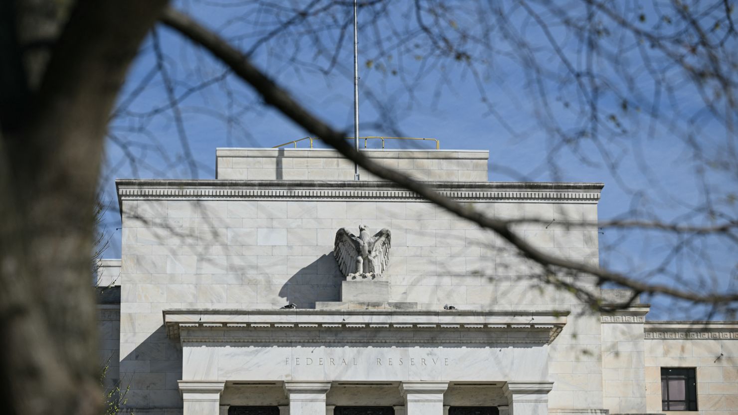 A view of the US Federal Reserve in Washington, DC on March 18, 2024. The Federal Reserve on March 20, 2024 is widely expected to keep interest rates unchanged, but the US central bank will give signals on when it could begin to cut rates. (Photo by Mandel NGAN / AFP) (Photo by MANDEL NGAN/AFP via Getty Images)
