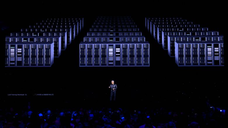 NVIDIA's founder and CEO Jensen Huang speaks during the annual Nvidia GTC Artificial Intelligence Conference at SAP Center in San Jose, California, on March 18, 2024.