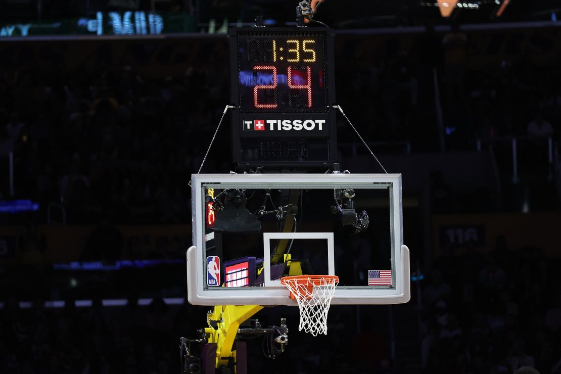 The shot clock jammed, forcing the announcer to tick off the remaining seconds in the final two minutes of the game.