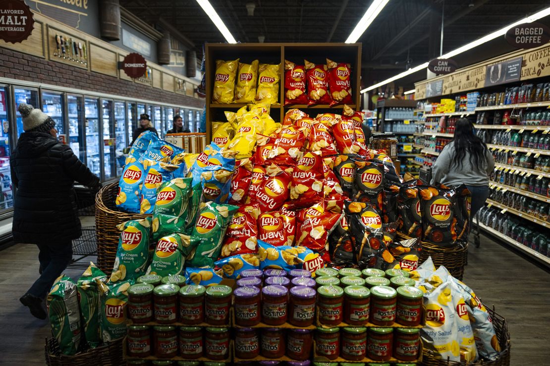 PepsiCo Inc.'s FritoLay branded products at a supermarket in Latham, New York on Friday, February 2, 2024.