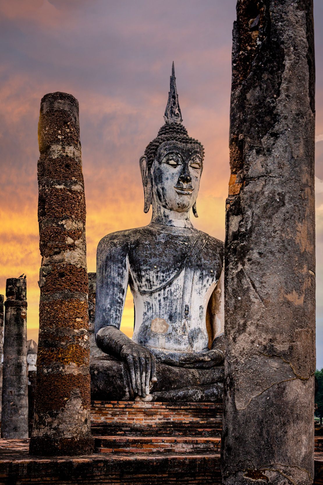 The Sukhothai Historical Park is particularly beautiful at sunset.