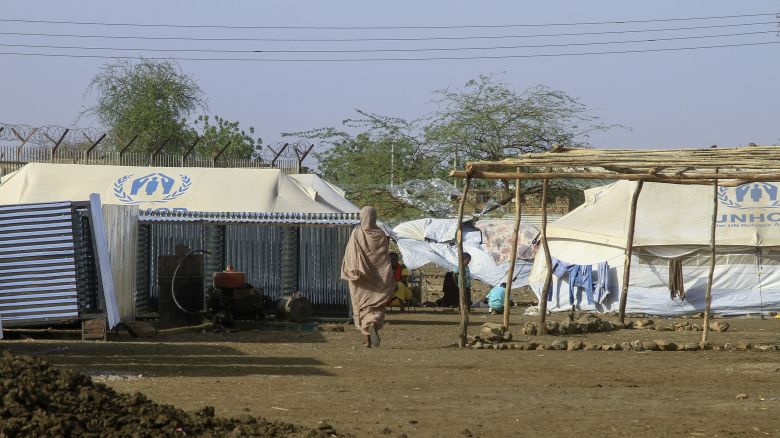 A picture taken on March 20, 2024, shows people who fled Khartoum and Jazira states in war-torn Sudan at a camp for the internally displaced in southern Gedaref state. After nearly a year of war, Sudan is suffering one of the worst humanitarian crises in recent history, the United Nations warned on March 20, slamming the international community for its lack of action. (Photo by AFP) (Photo by -/AFP via Getty Images)