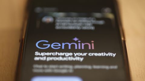 In this photo illustration, Gemini Ai is seen on a phone on March 18, 2024 in New York City.