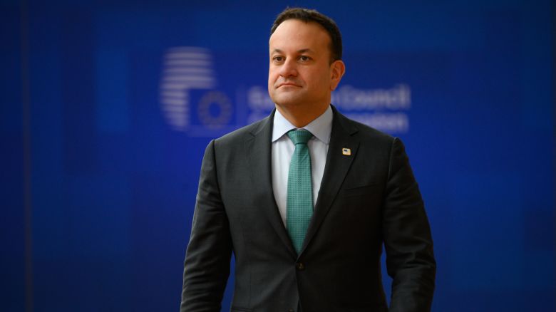 Ireland's Prime Minister Leo Varadkar is arriving to attend the European Council Summit in Brussels, Belgium, on March 21, 2024.