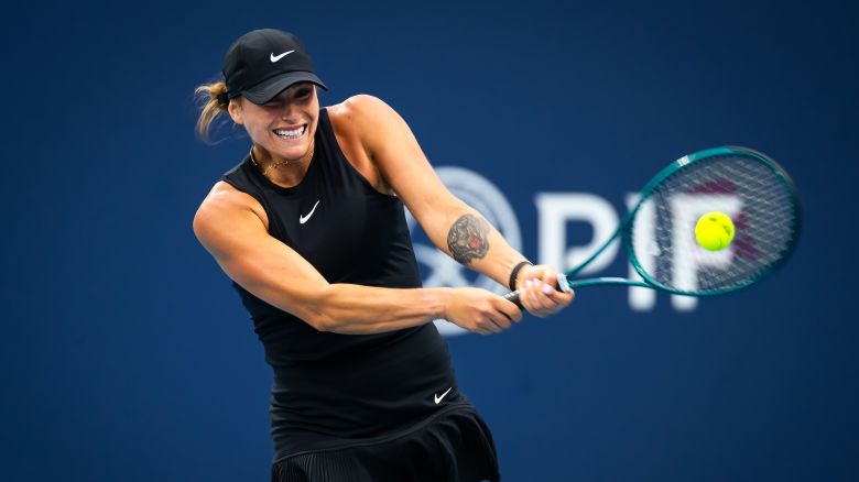 Aryna Sabalenka played at the Miami Open after the death of her former partner.