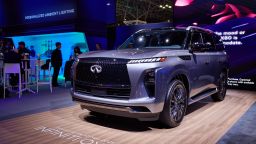 An Infiniti 2025 QX80 during the 2024 New York International Auto Show (NYIAS) in New York, US, on Wednesday, March 27, 2024.