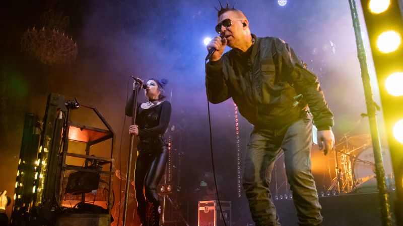European Industrial Rock Band playing on stage