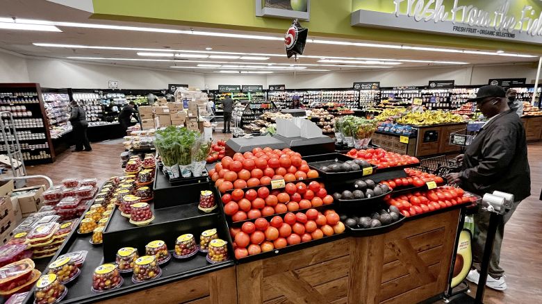 Produce on display at Albertsons grocery store near Crenshaw Blvd. in south Los Angeles Friday, March 29, 2024.