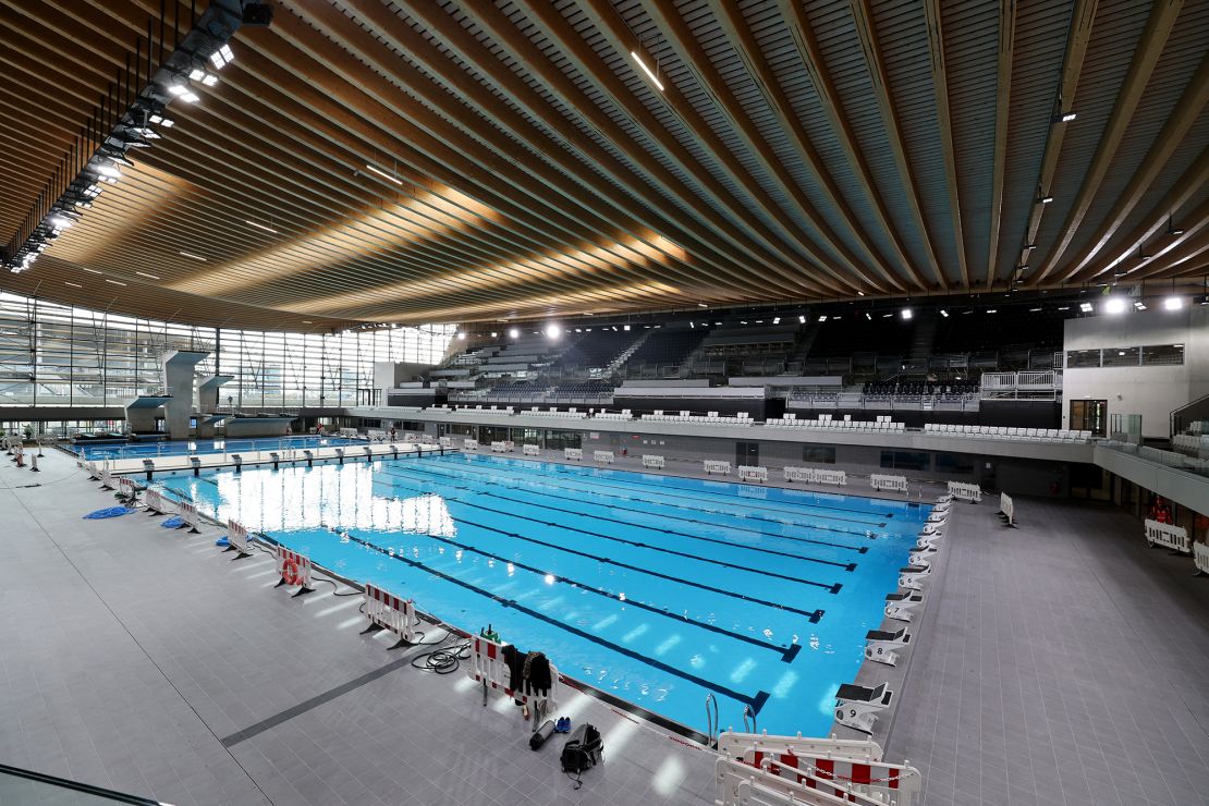 The Aquatics Center has been newly constructed for the Olympics.