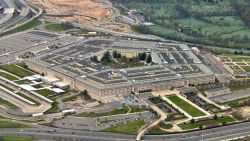 Aerial view of the Pentagon in Washington, DC, on March 31, 2024. Home to the US Defense Department, the Pentagon is one of the world's largest office buildings.