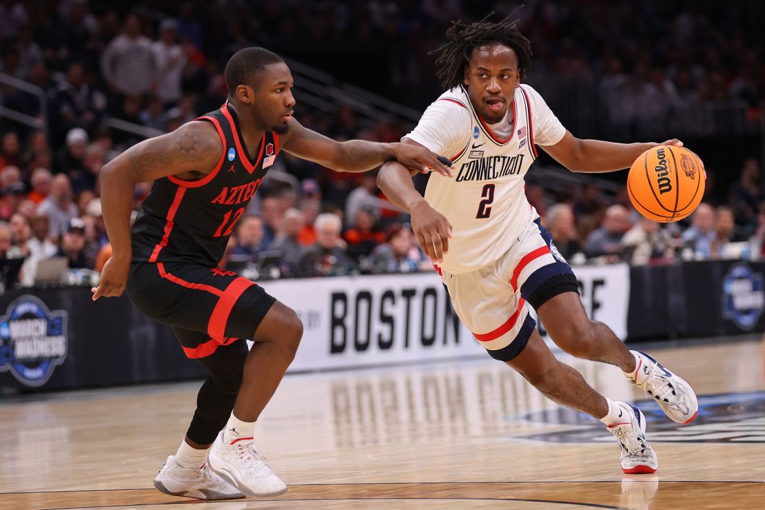 Tristen Newton (right) has been an important player for the UConn Huskies.