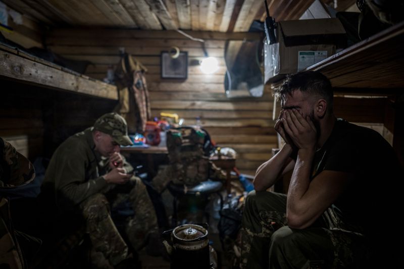 DONETSK OBLAST, UKRAINE - APRIL 01: Ukrainian soldiers are seen at their base in Siversk, Donetsk Oblast, Ukraine on April 01, 2024. (Photo by Wolfgang Schwan/Anadolu via Getty Images)