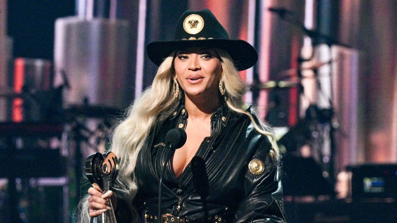 BeyoncÃ© accepts the Innovator Award at the 2024 iHeartRadio Music Awards held at the Dolby Theatre on April 1, 2024 in Los Angeles, California. (Photo by Michael Buckner/Billboard via Getty Images)