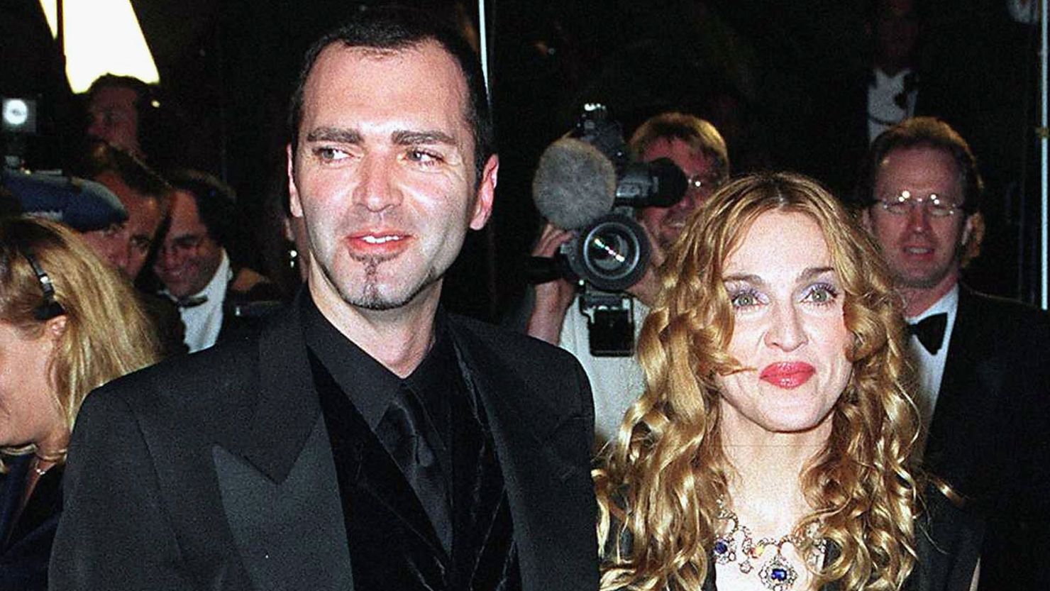 (From left) Christopher Ciccone and Madonna at the 1998 Vanity Fair Oscar Party at in West Hollywood.