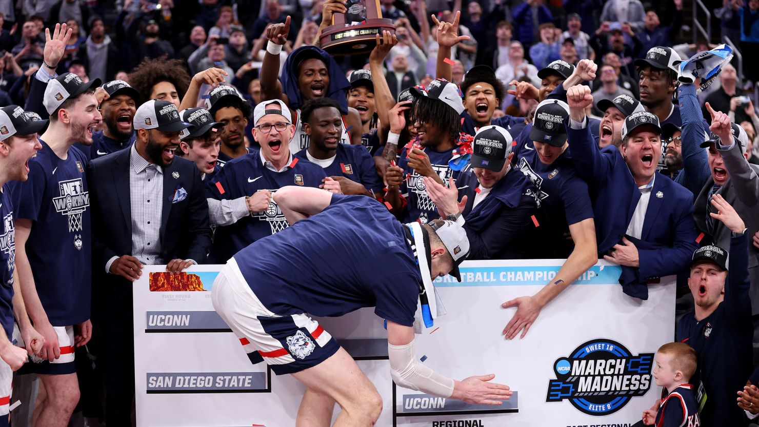The UConn Huskies are aiming for back-to-back NCAA men's national championship titles.