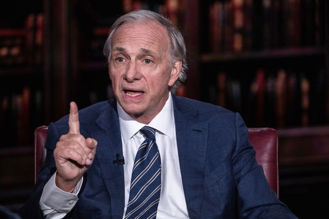 Ray Dalio, the billionaire<strong> </strong>founder of Bridgewater Associates, during a Bloomberg Television interview in New York<strong> </strong>in April 2024.