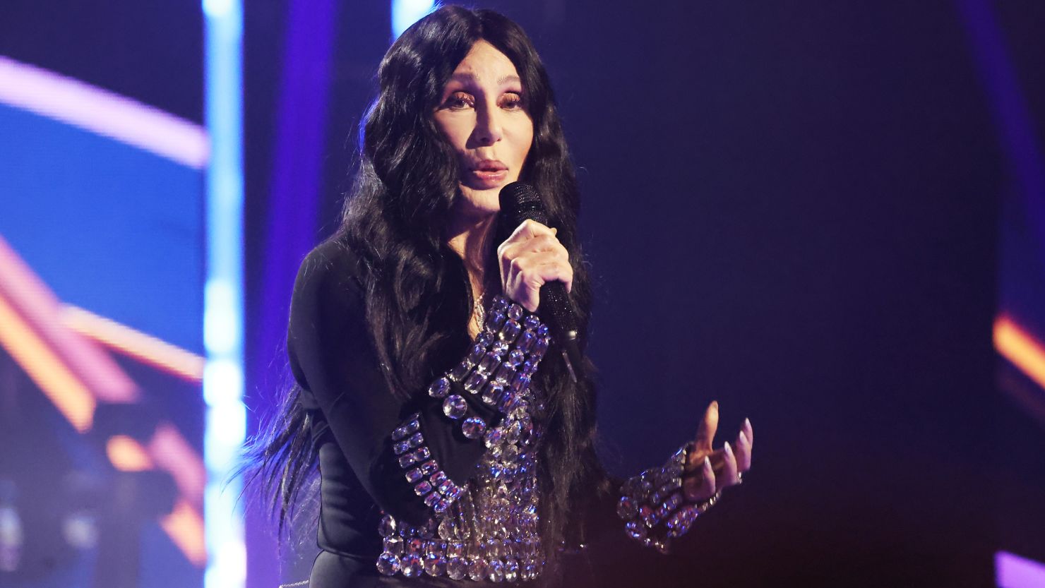 Cher performing on April 1st in California.