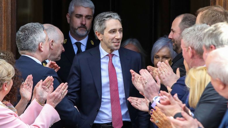 Harris was cheered by colleagues as he left the Dail on Tuesday.